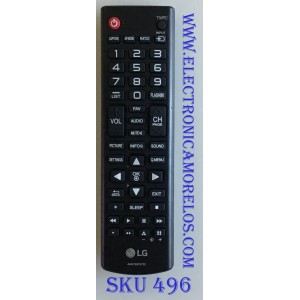CONTROL LG LED HDTV / AKB73975722 / MODELOS 22LB4510-PU / 24LB4510-PU / 29LB4510-PU 